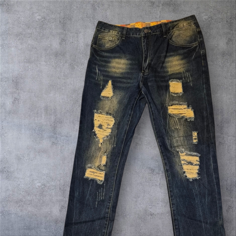 Distressed Blue Jeans for Men